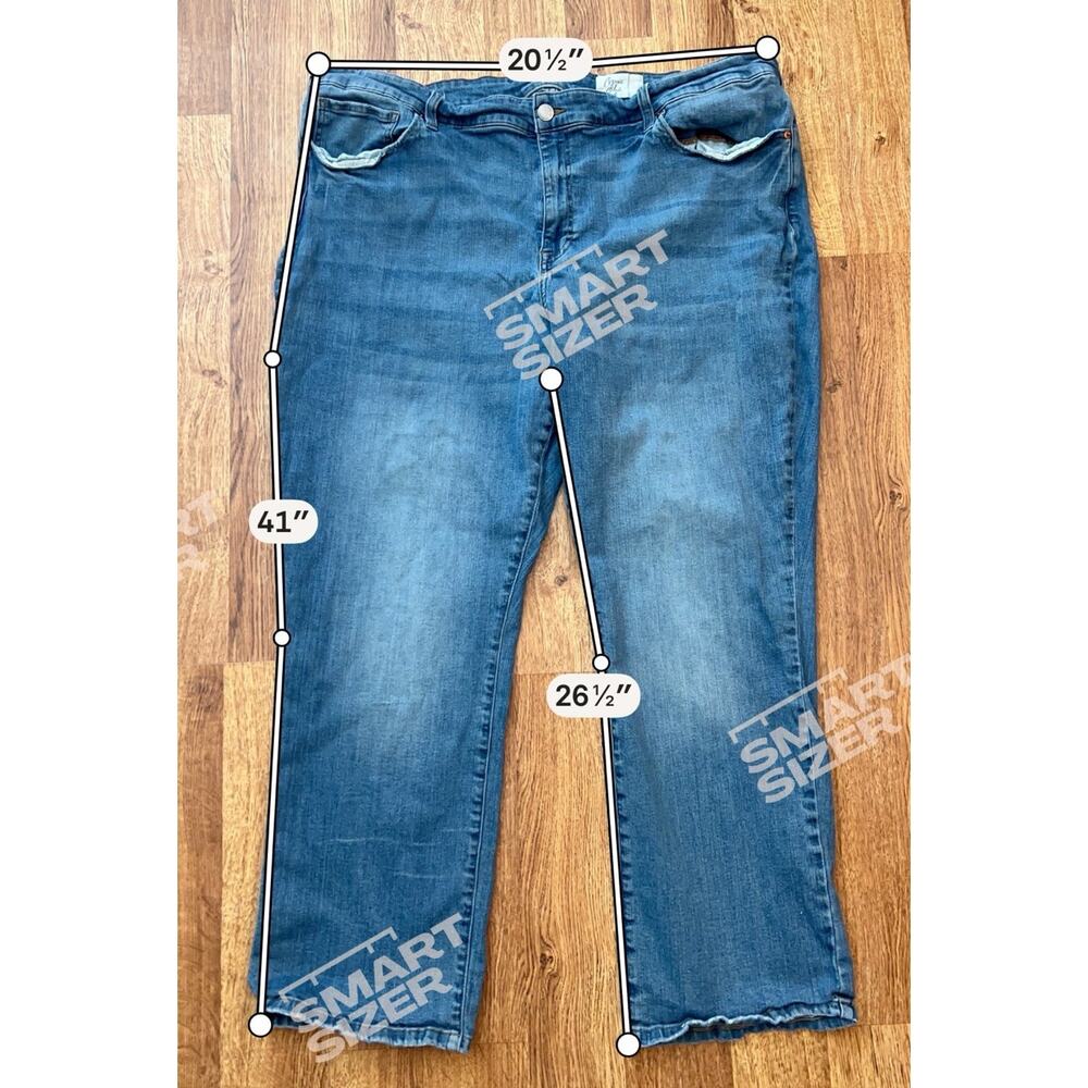Cosmic Blue Love Straight Leg Jeans Size 24 W Womens Faded RN8555 - Picture 7 of 7